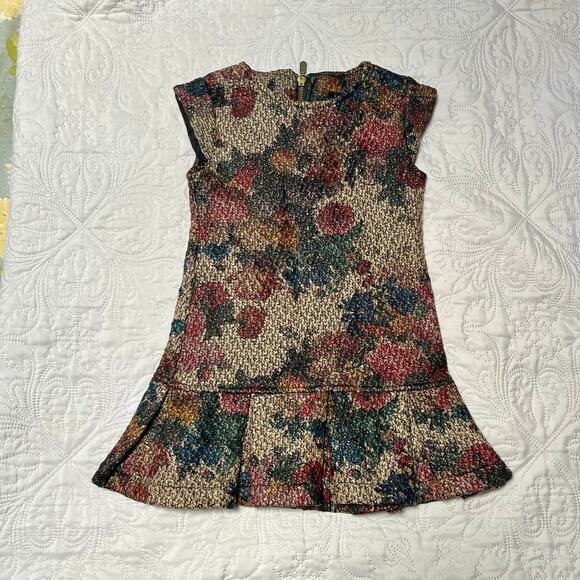 Samuel Jr. Textured Floral Shift Dress Size 4 - Picture 3 of 7
